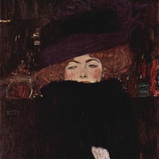 Gustav Klimt: lady with hat and featherboa