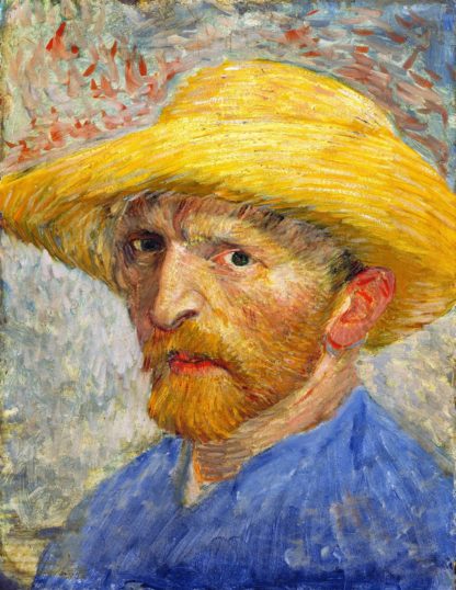 Van Gogh: Selfportrait with straw hat